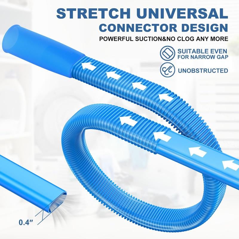 Essential Dryer Vent Cleaner Kit Dryer Lint Vacuum Attachment with Stretch Universal Connector