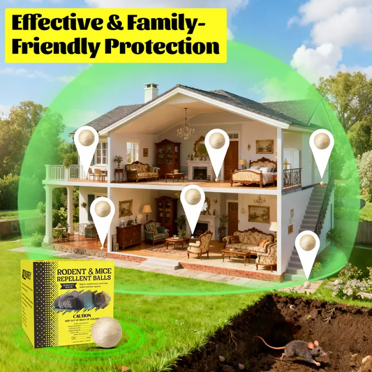 🐭Long-Last Rodent Repellent Balls: Natural Peppermint Formula, Protects Your Home, Outdoors & Car