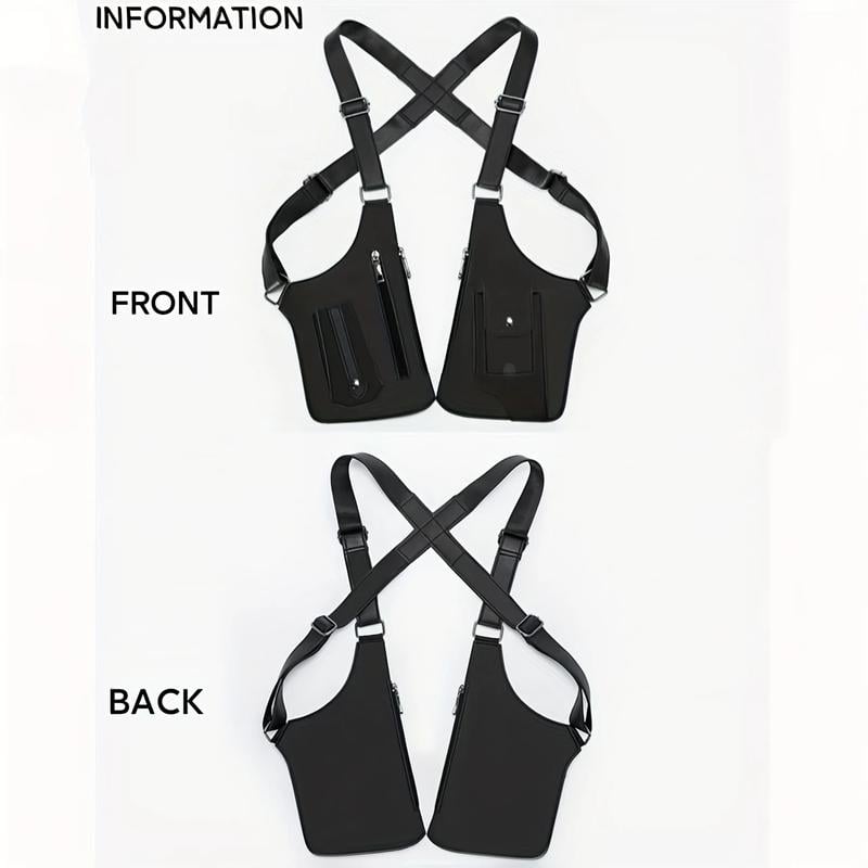 Adjustable Underarm Shoulder Bag for Men and Women - Anti-theft Hidden Storage for Cell Phones and Other Hunting and Outdoor Gear, Premium Leather. Crossbody Fanny Pack Lightweight Pockets