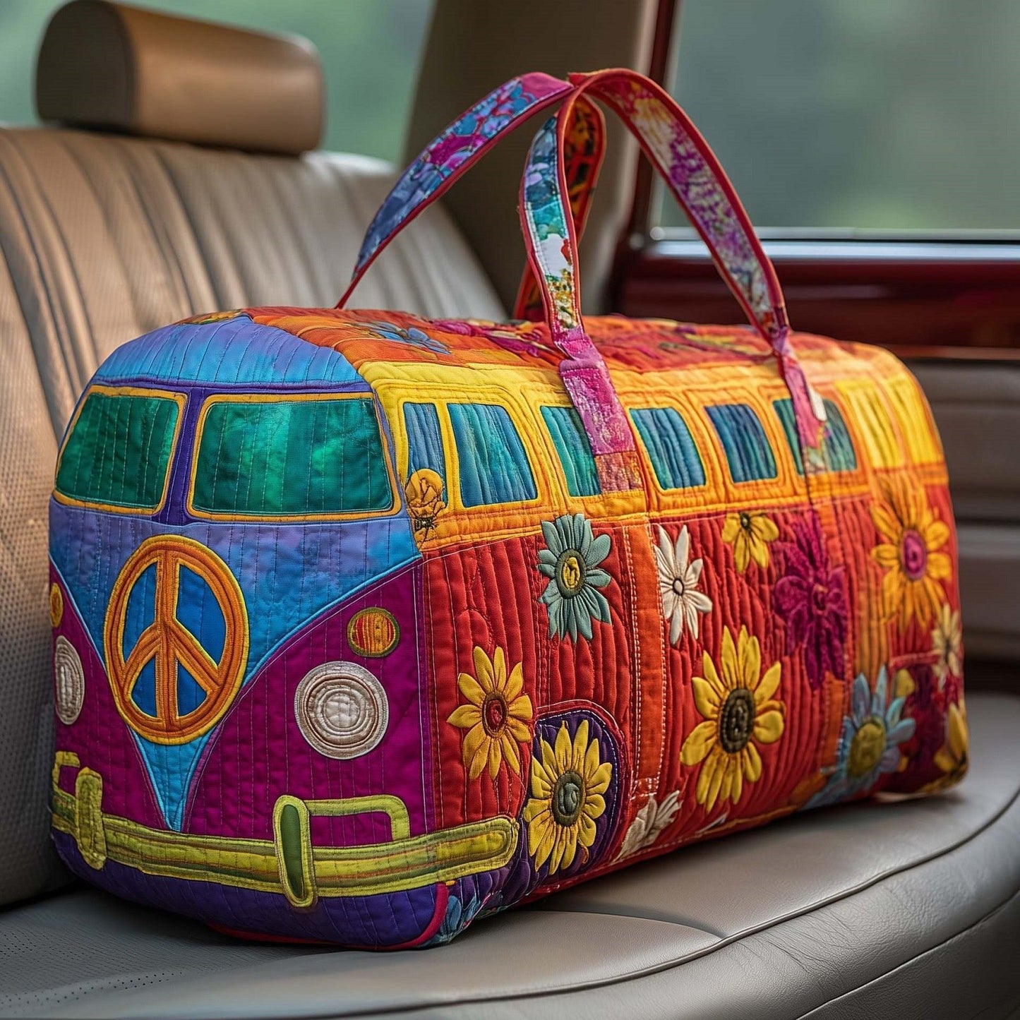 🔥LAST DAY 50% OFF - Hippie Van Quilted Duffle Bag