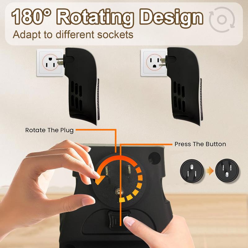 🔥Last Day 50% OFF - 🔥Wall Outlet Space Heater with LED Display🛡️Safe Design • Powerful Heating Performance