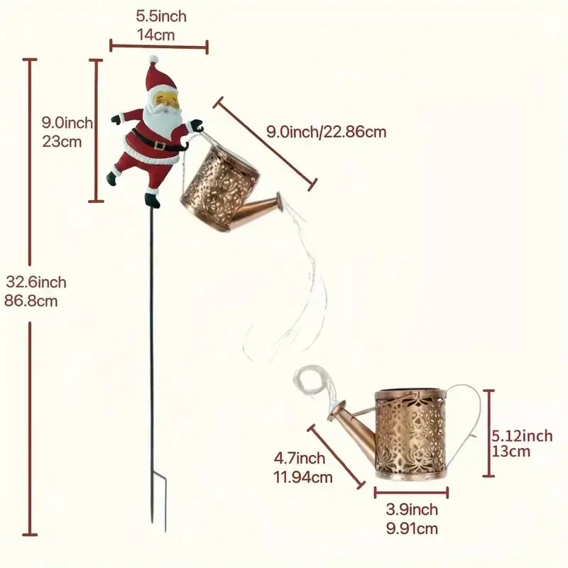 Christmas Carnival ❤️ Santa Solar Kettle Lights🎁