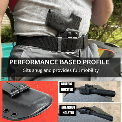 Breakout 2.0 IWB Holster: Patented Rapid-Draw Channel - Zero-Second Presentation in Close Quarters - Ultra-Slim Kydex Design