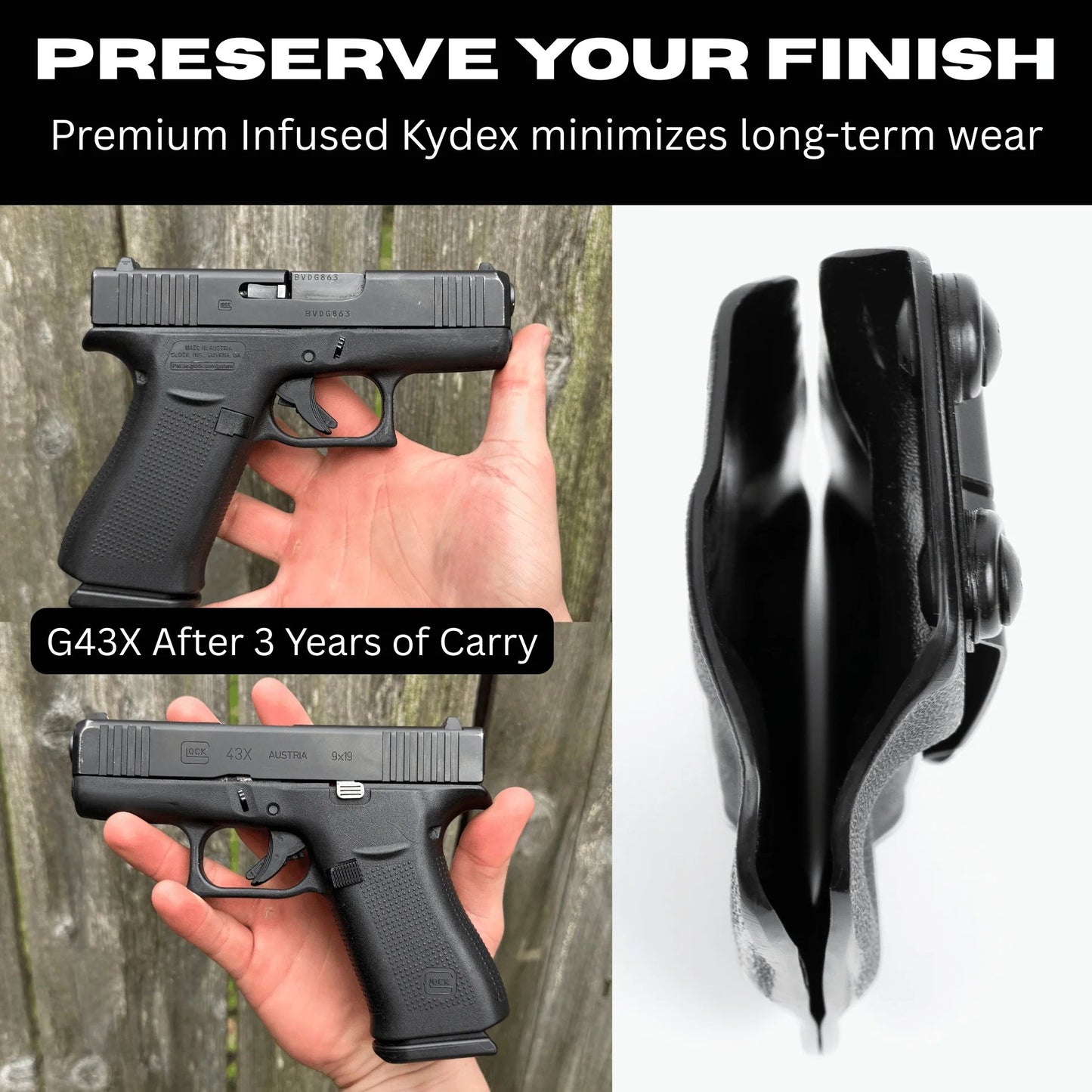 Breakout 2.0 IWB Holster: Patented Rapid-Draw Channel - Zero-Second Presentation in Close Quarters - Ultra-Slim Kydex Design