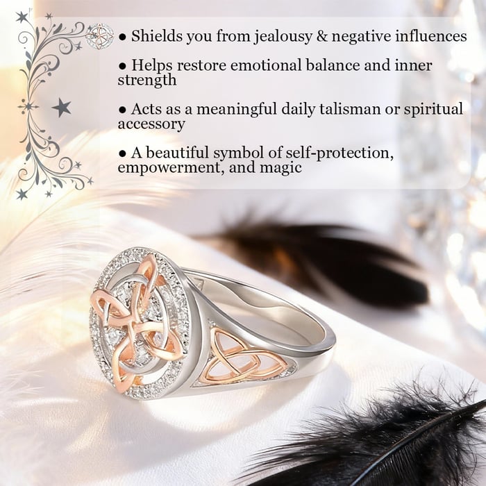 🔥⏰Last Batch Selling Fast!🔮💍Handmade S925 Witch's Return-Knot Protection Ring💞Protect Your Loved Ones