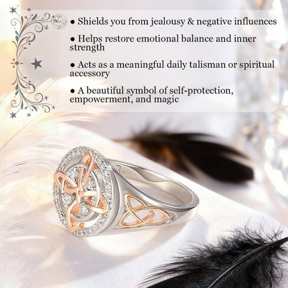 🔥⏰Last Batch Selling Fast!🔮💍Handmade S925 Witch's Return-Knot Protection Ring💞Protect Your Loved Ones
