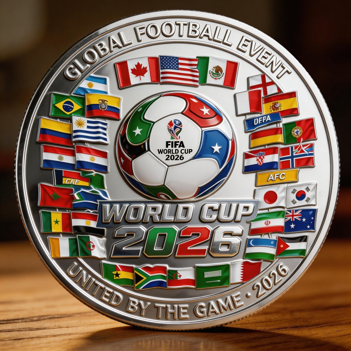 🚀Flash Sale 60% OFF ⚽ World Cup 2026 Commemorative Coin – United by the Game 🌍