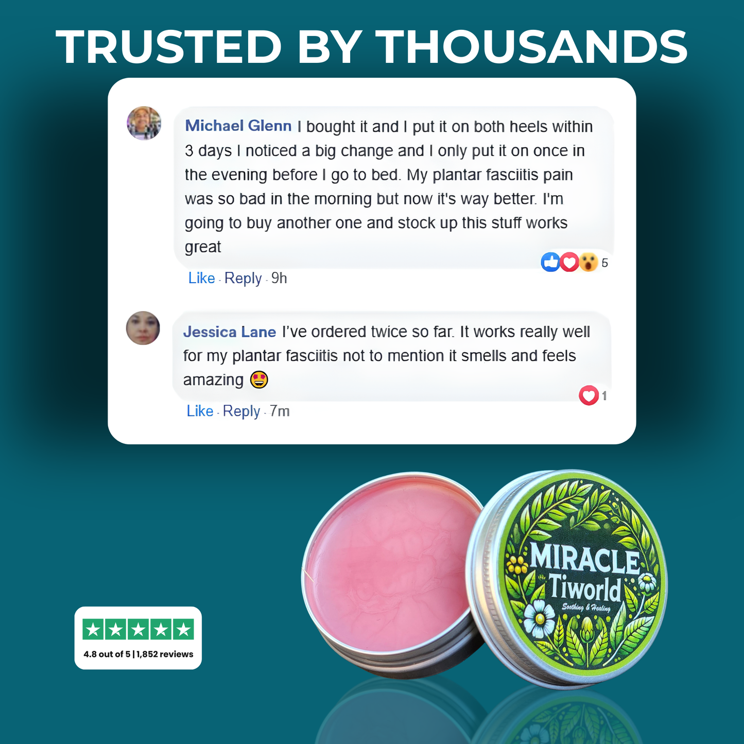 The Tiworl® Healing Balm Plantar Fasciitis Recovery Formula