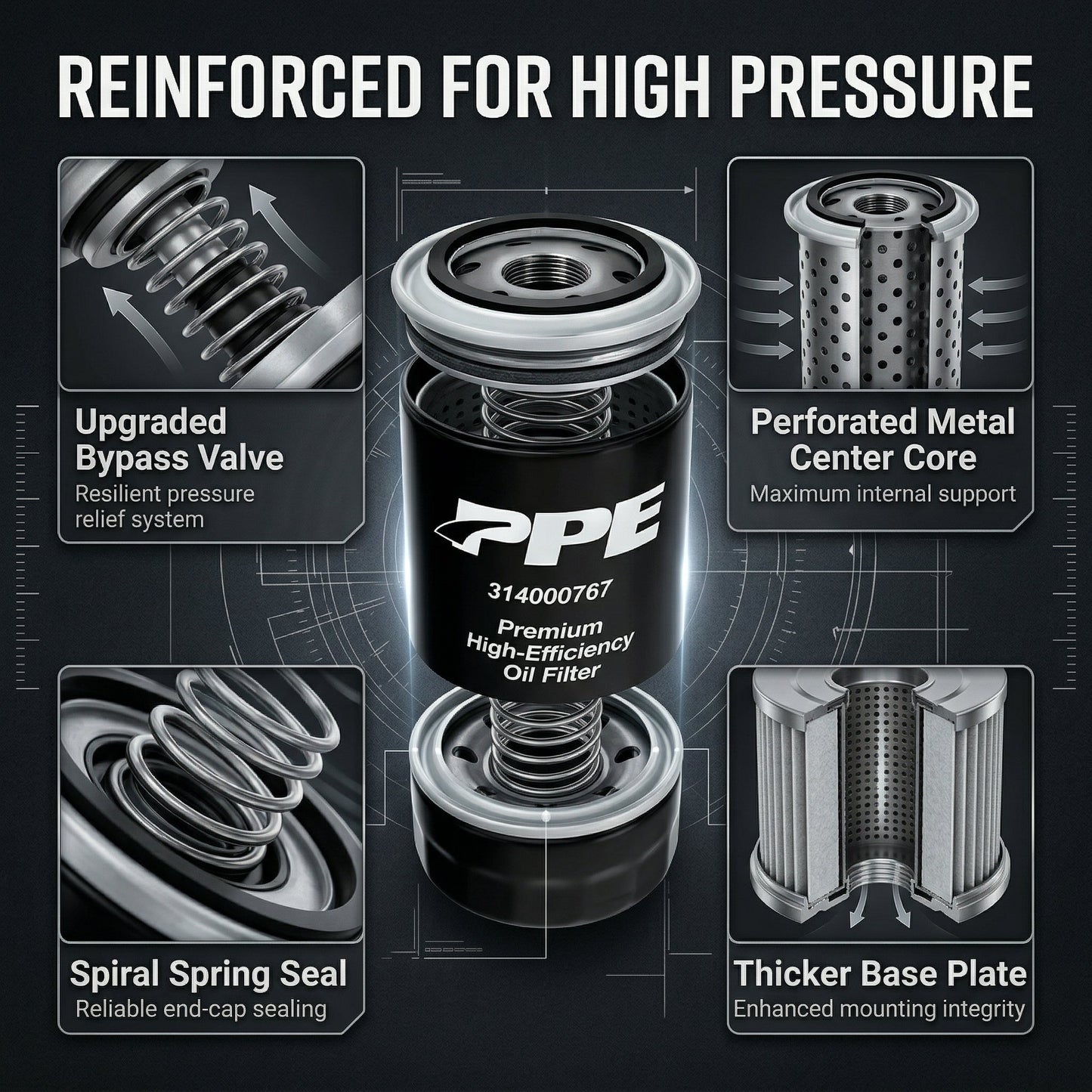 ⚙️ PPE Premium High-Efficiency Engine Oil Filter