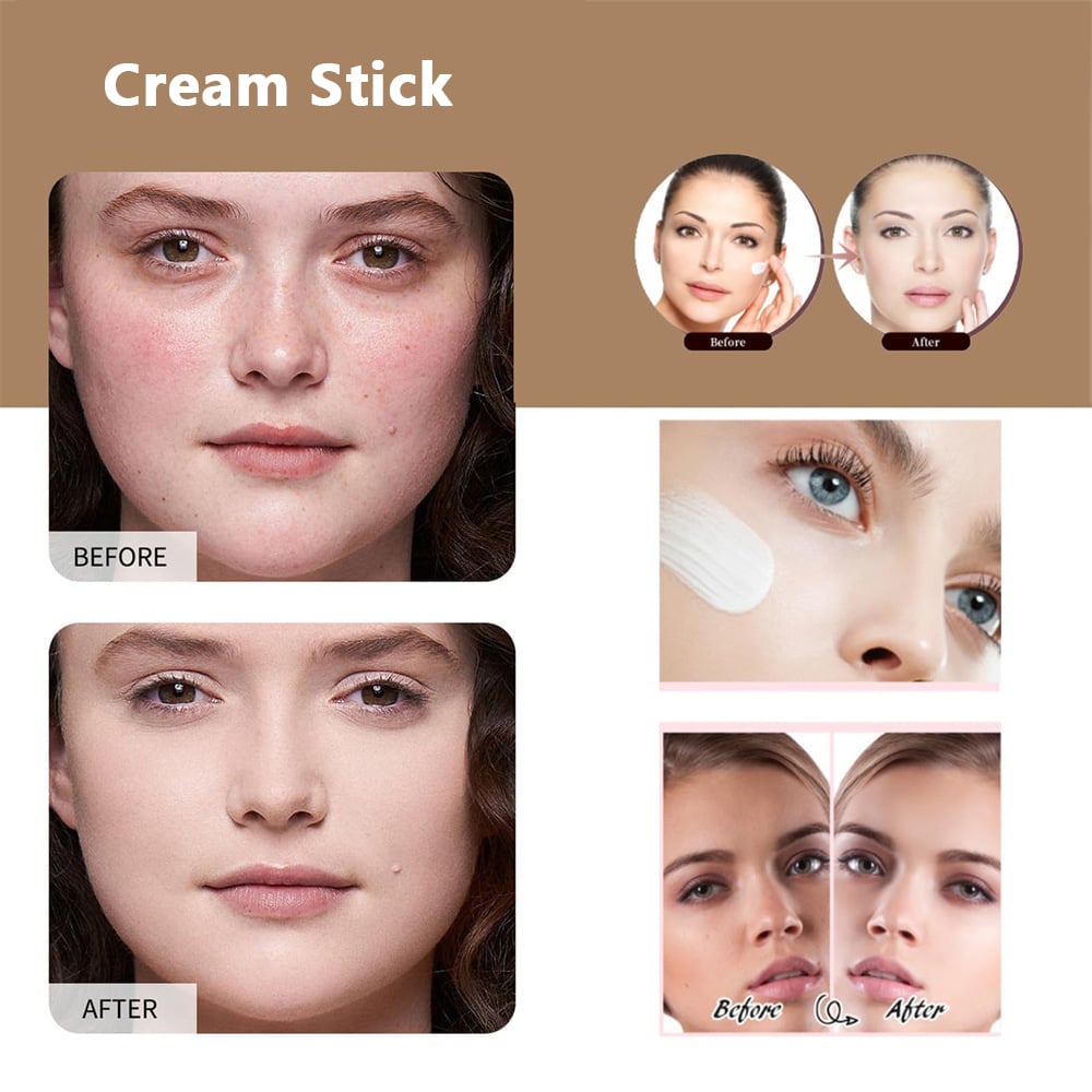 🔥Final 4 Hours 💥BUY 1 GET 1 FREE💥EACH ONLY $7.99💥⏰💕🌟Cream Stick V White Korean Color-Changing Foundation Stick with Volufiline
