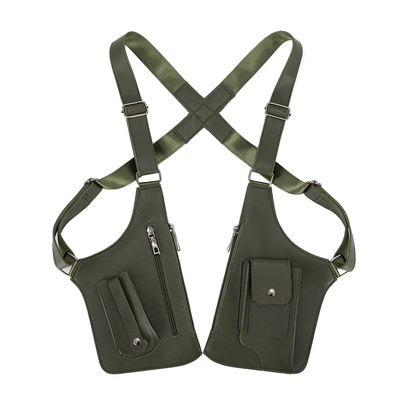 Adjustable Underarm Shoulder Bag for Men and Women - Anti-theft Hidden Storage for Cell Phones and Other Hunting and Outdoor Gear, Premium Leather. Crossbody Fanny Pack Lightweight Pockets