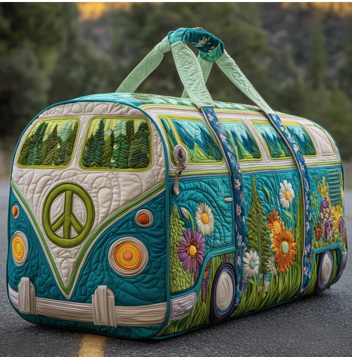 🔥LAST DAY 50% OFF - Hippie Van Quilted Duffle Bag
