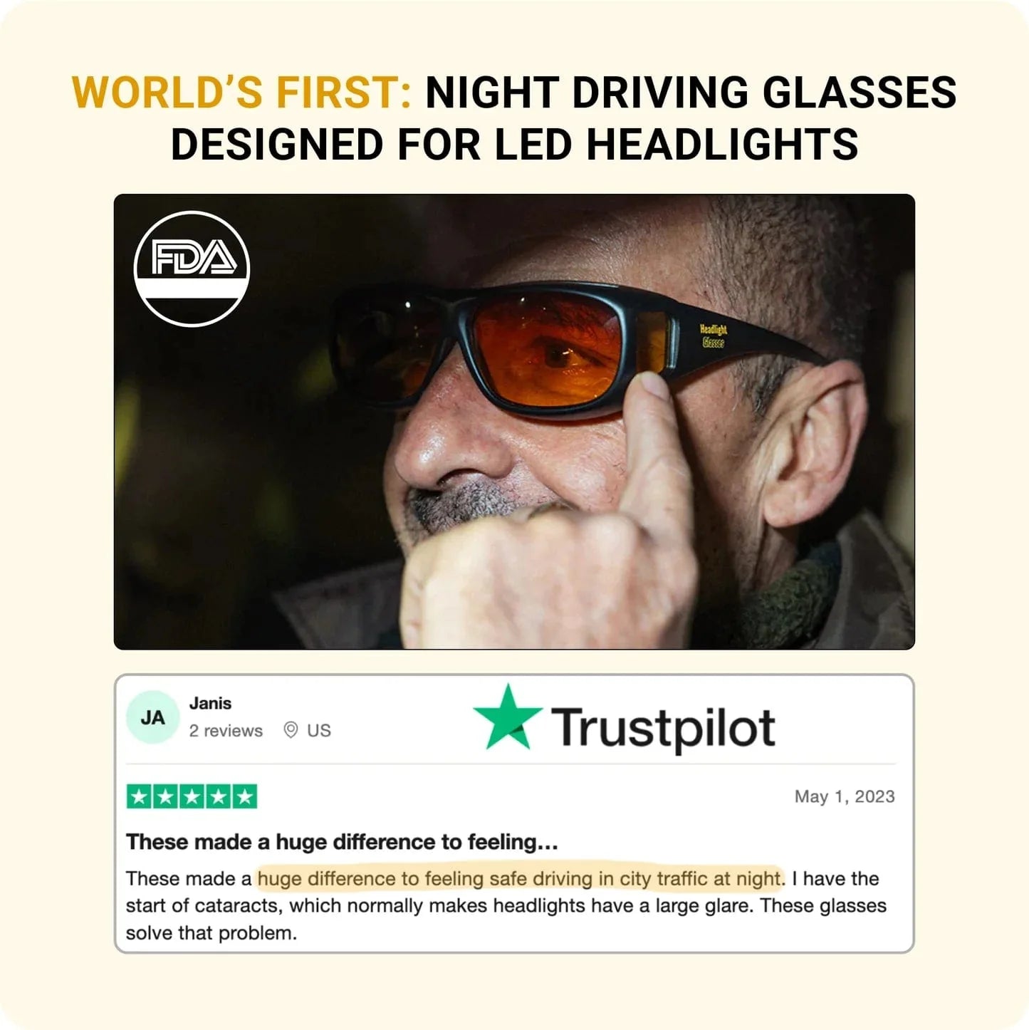Headlight NATRAVOR™ with GlareCut Technology