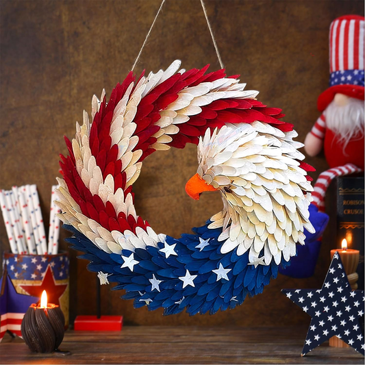 🔥Handmade U.S Eagle 250th Anniversary Patriotic Wreath💖BUY 2 FREE SHIPPING ONLY TODAY !