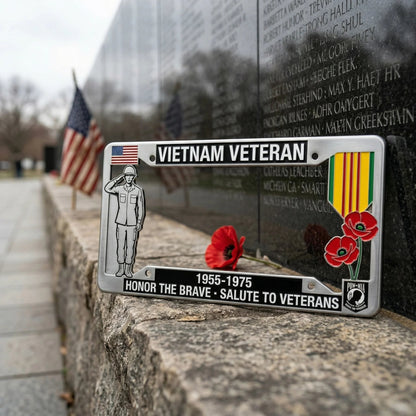 🎖️Vietnam Veteran Tribute License Plate Frame | Perfect for Front & Rear Use