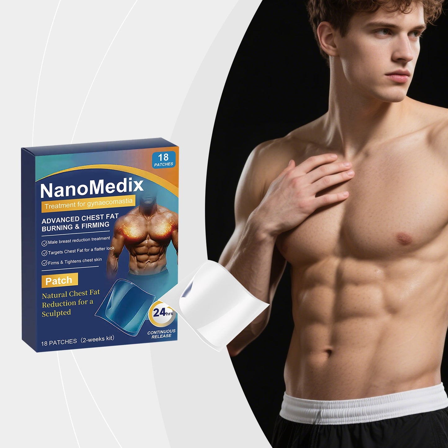 🏆20K+ SOLD LAST WEEK! 🌿CHEST FAT BURNING FIRMING PATCH (Set of 18)-8JX3