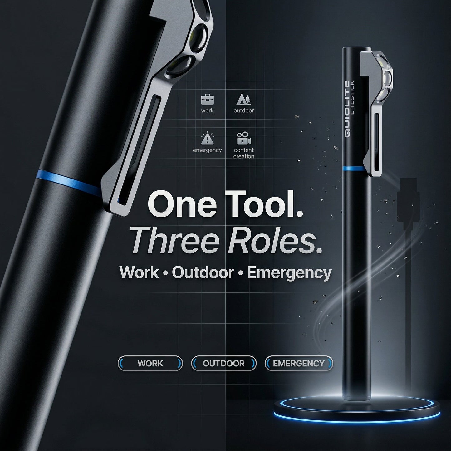 💡 QuiqLite LiteStick – Ultimate Hands-Free Wearable Safety Light