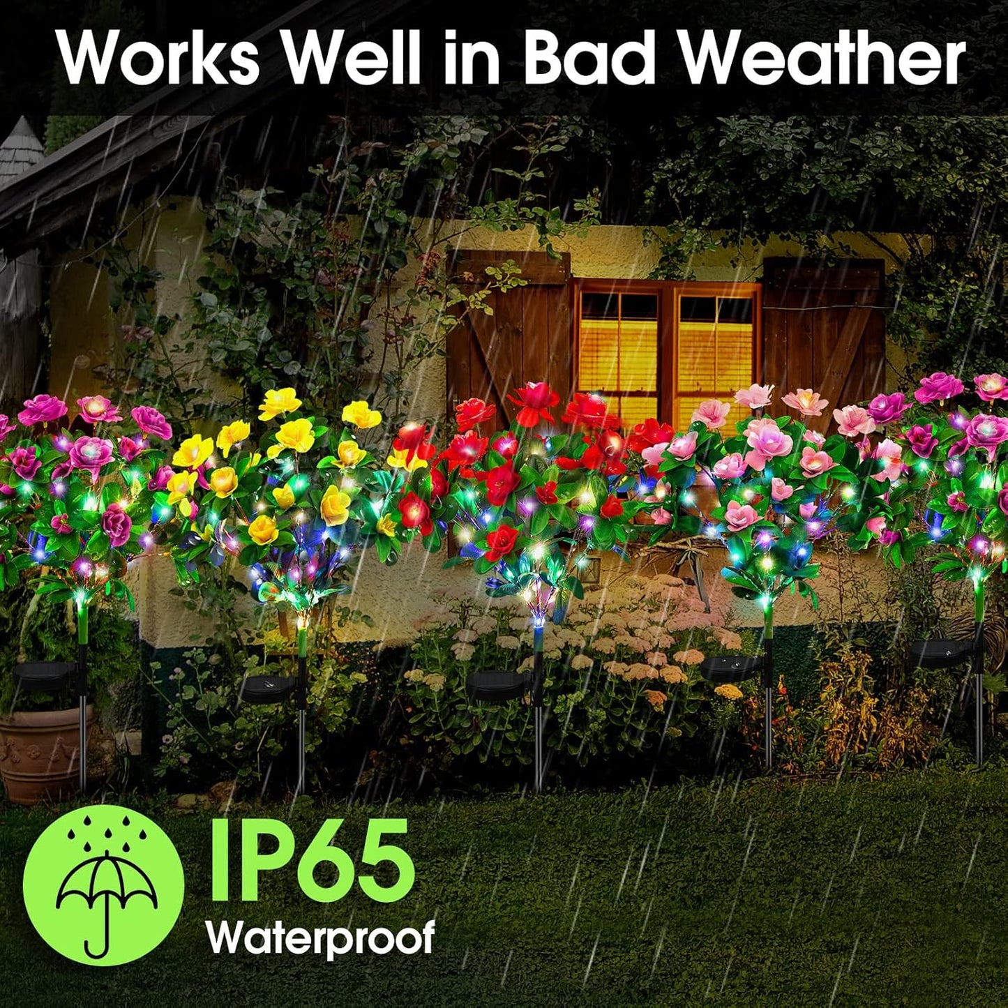 🌸✨ EverGlow Memorial Garden Bloom Lights – Solar Powered Outdoor Flower Stakes🏷️