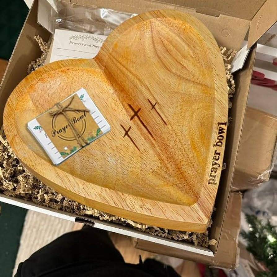 🔥Handmade Prayer Bowl,  Dough Bowl , Cross religious gifts - 100% Made in USA