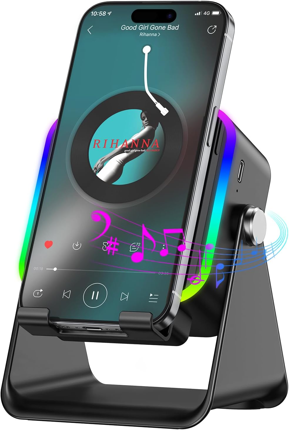 🔥 Limited Time Offer! 🔥 Wireless Induction Speaker 5-in-1 w/ Phone Stand & RGB Lights | Perfect Gift Idea 🎁 | FREE Shipping!