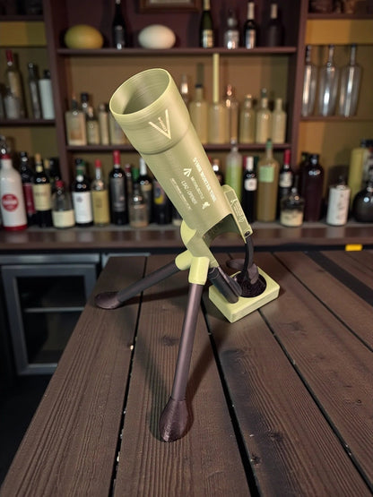 🍾51mm Beer Bottle Mortar Bottle Opener – Novelty Cap-Launching Desk & Bar Accessory