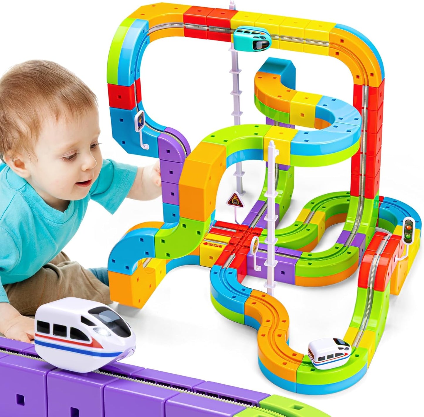 🚂Magnetic Gravity-Defying Electric Track Car Toy
