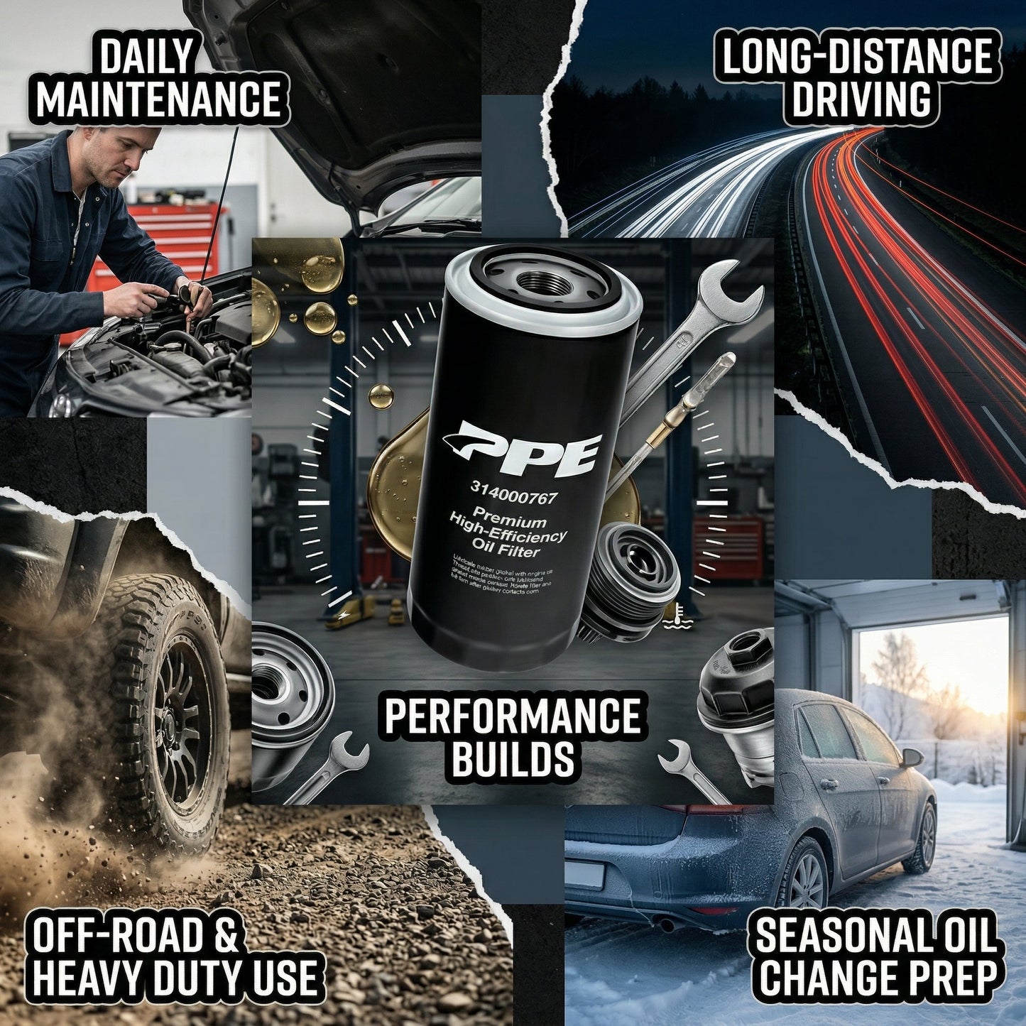 ⚙️ PPE Premium High-Efficiency Engine Oil Filter