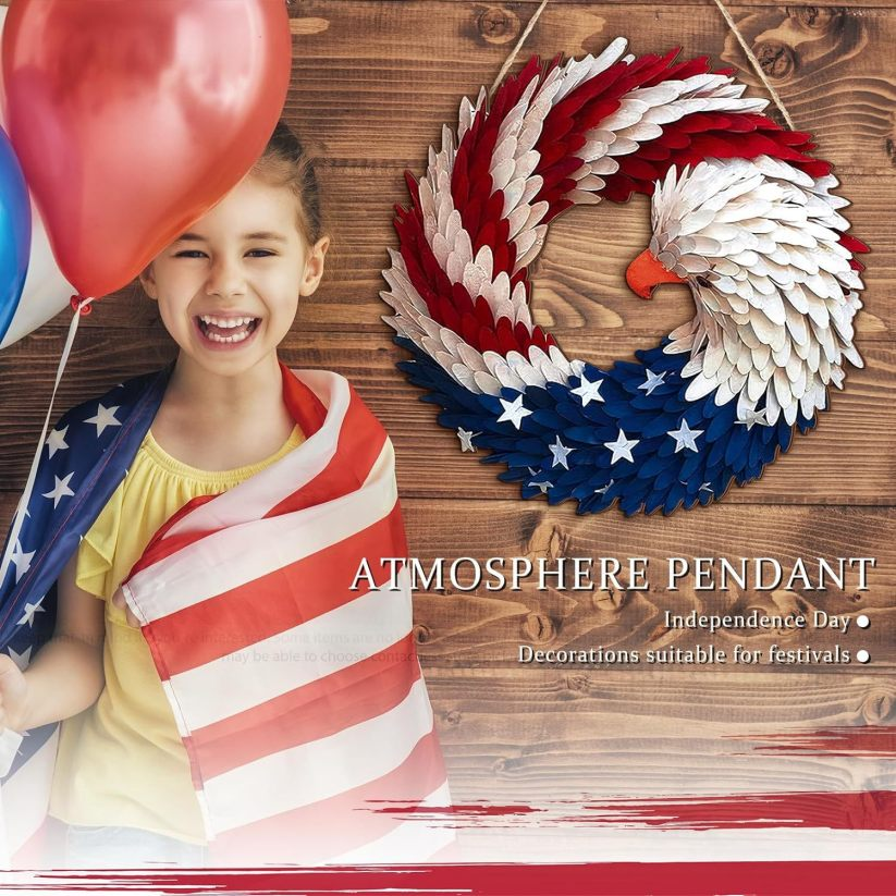 🔥Handmade U.S Eagle 250th Anniversary Patriotic Wreath💖BUY 2 FREE SHIPPING ONLY TODAY !