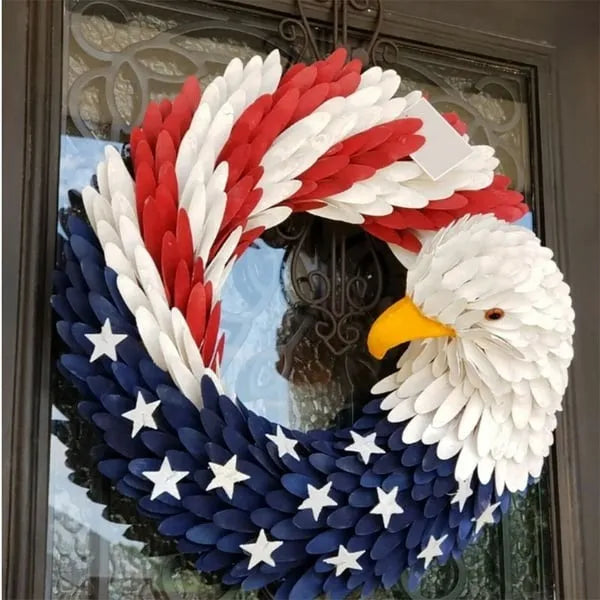 🔥Handmade U.S Eagle 250th Anniversary Patriotic Wreath💖BUY 2 FREE SHIPPING ONLY TODAY !
