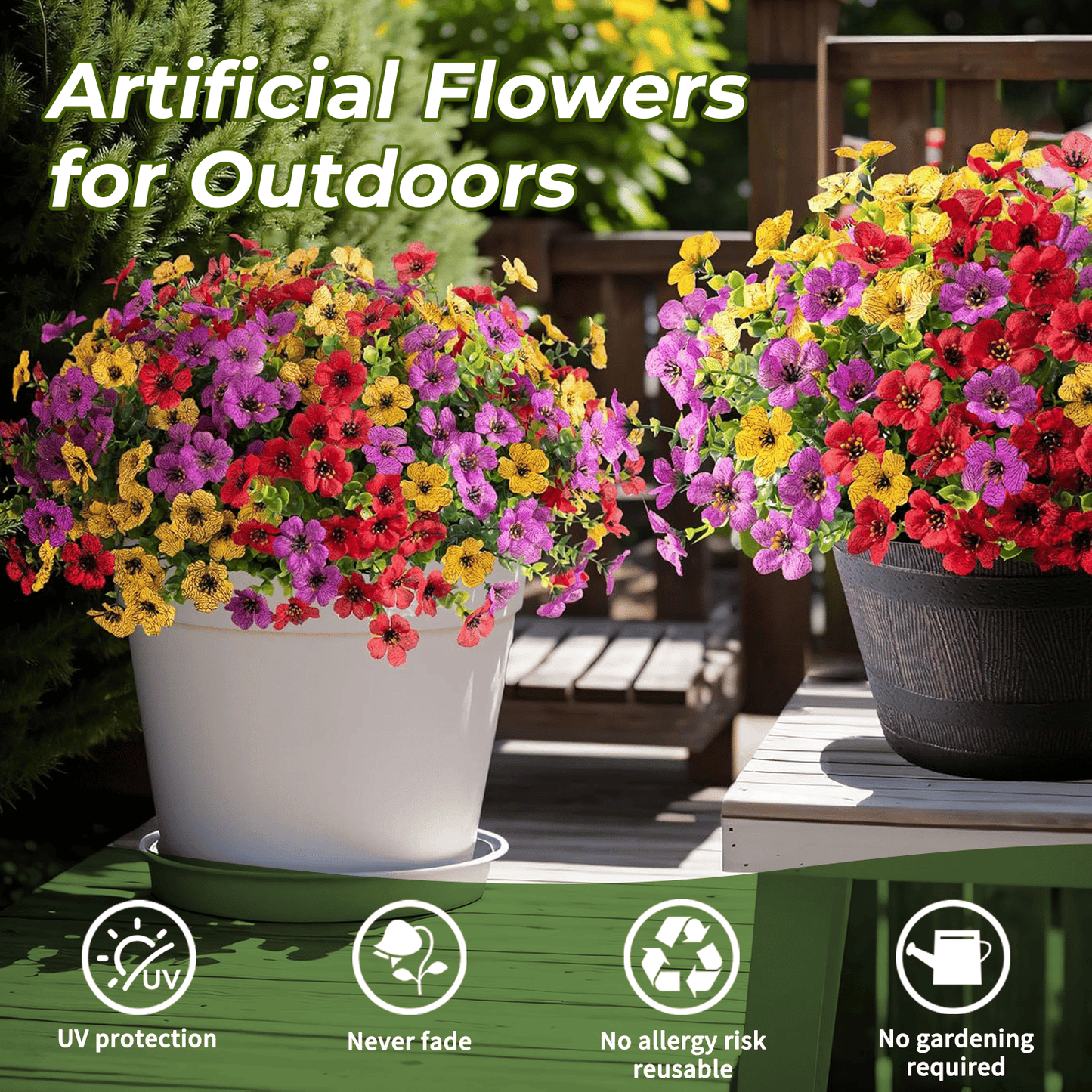 🌸Hot Sale 45% OFF-UV Resistant Colorful Artificial Flower