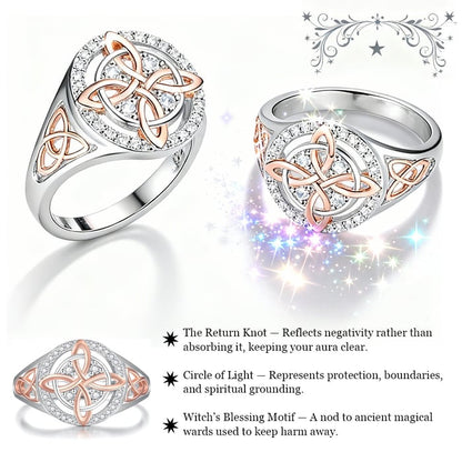 🔥⏰Last Batch Selling Fast!🔮💍Handmade S925 Witch's Return-Knot Protection Ring💞Protect Your Loved Ones