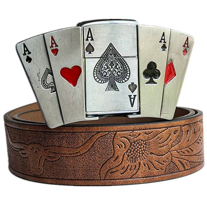 Hidden Lighter Belt Buckle for Men