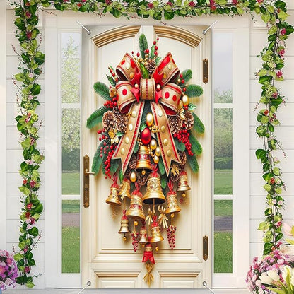 🎉【Instantly Transform Your Christmas Ambiance | Golden Door Cover Lights Up Your Home】🎉