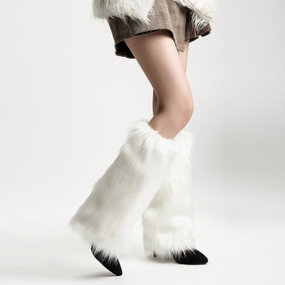 Two super comfortable women's over-the-knee boots that are a must-have for any outfit ❄️ | Plush fur and suede, perfect for creating a stylish winter look 🎁