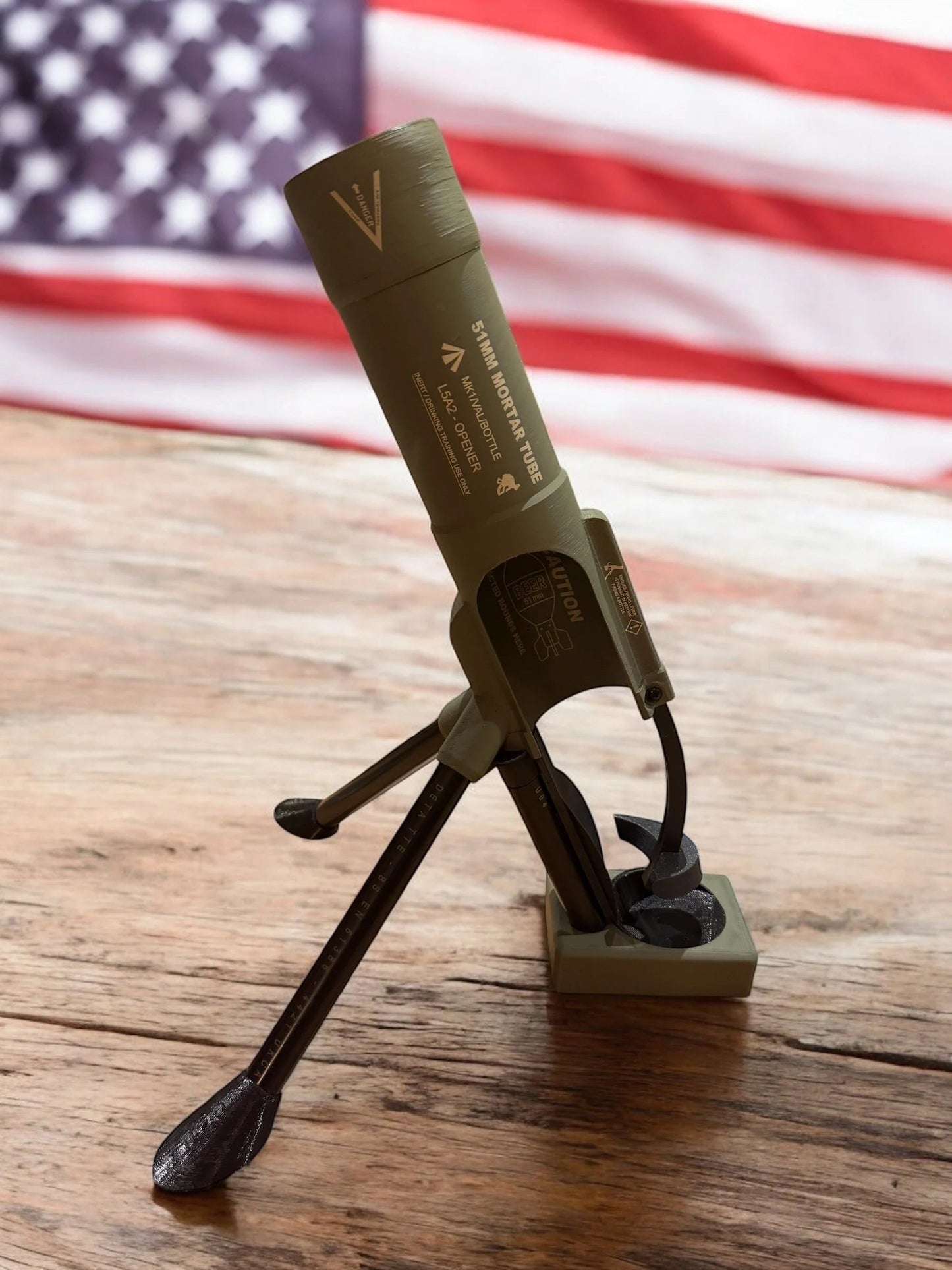 🍾51mm Beer Bottle Mortar Bottle Opener – Novelty Cap-Launching Desk & Bar Accessory