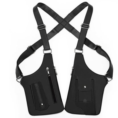 Adjustable Underarm Shoulder Bag for Men and Women - Anti-theft Hidden Storage for Cell Phones and Other Hunting and Outdoor Gear, Premium Leather. Crossbody Fanny Pack Lightweight Pockets