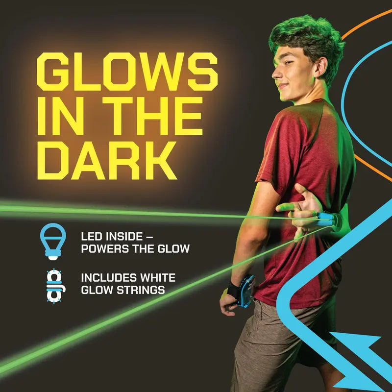 🎉 World's First Glowing String-Launching Webshooter · Ignite Your Superhero Dream! 🕷️✨