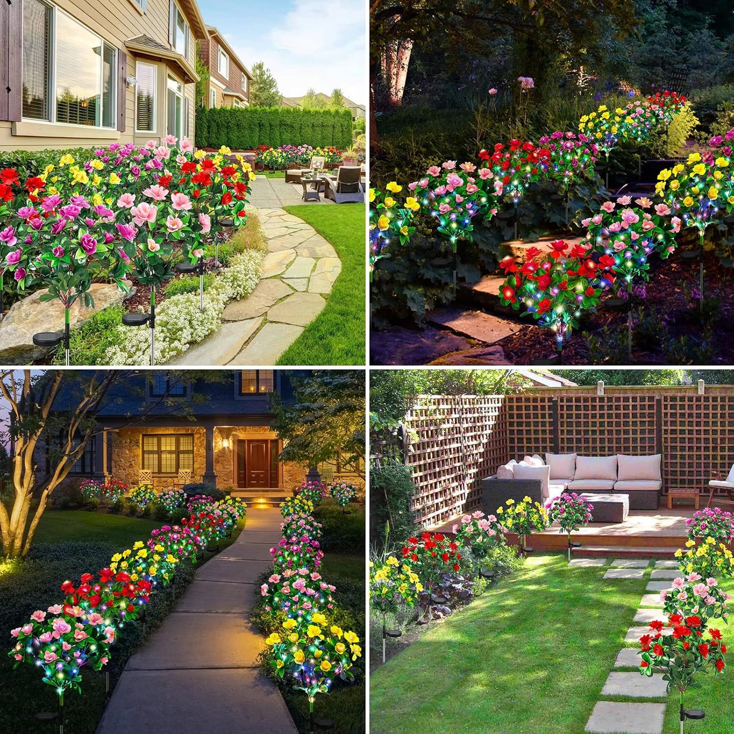 🌸✨ EverGlow Memorial Garden Bloom Lights – Solar Powered Outdoor Flower Stakes🏷️