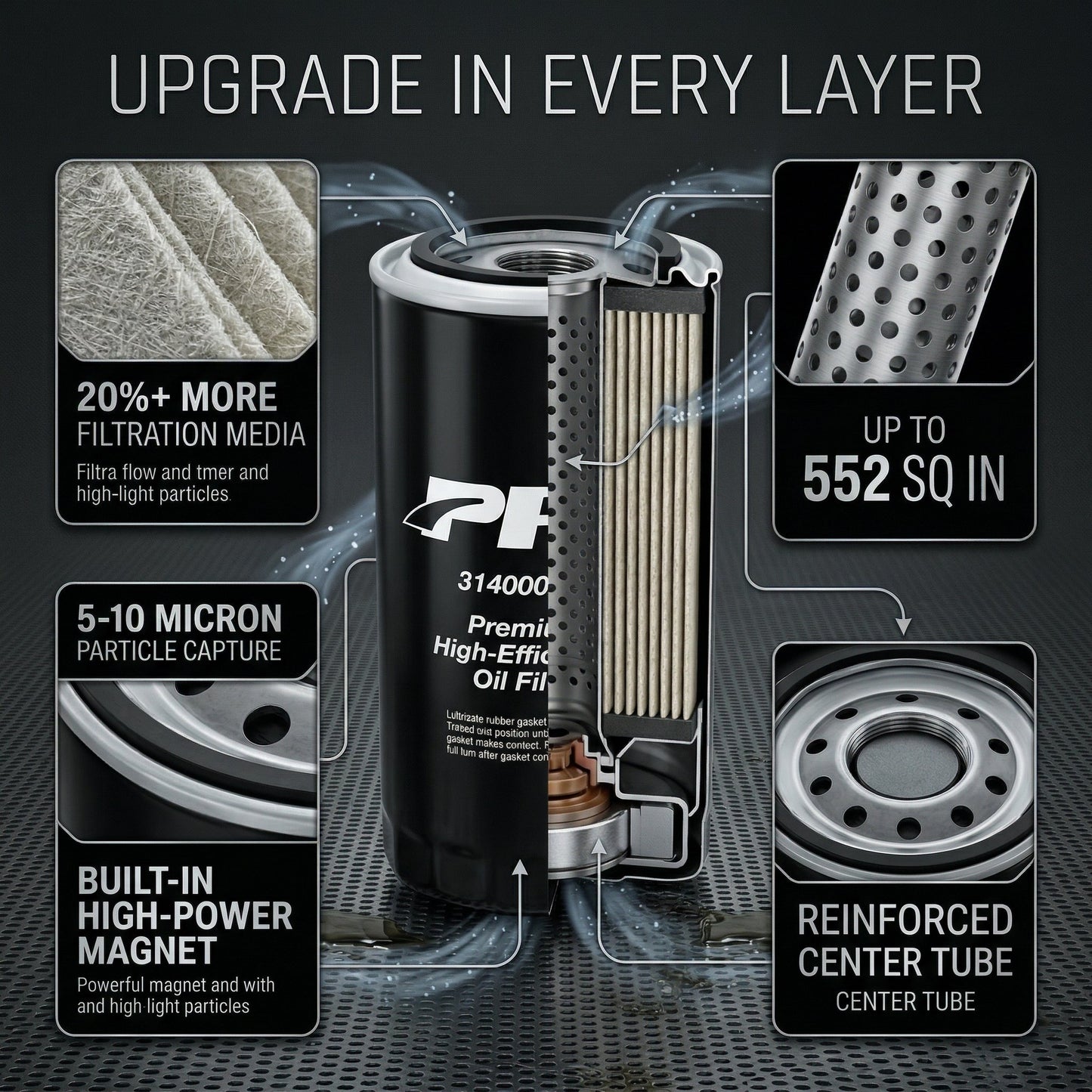 ⚙️ PPE Premium High-Efficiency Engine Oil Filter
