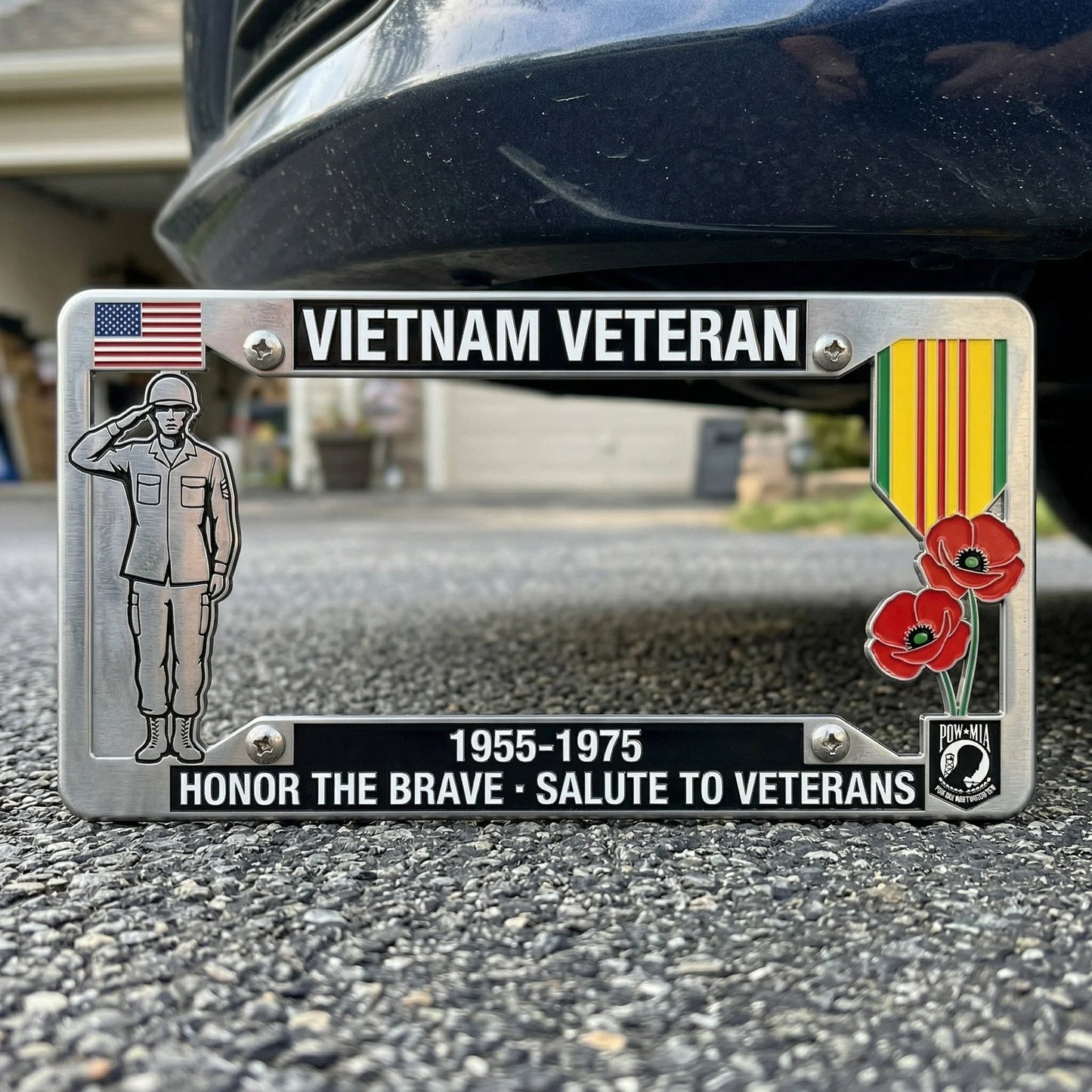 🎖️Vietnam Veteran Tribute License Plate Frame | Perfect for Front & Rear Use