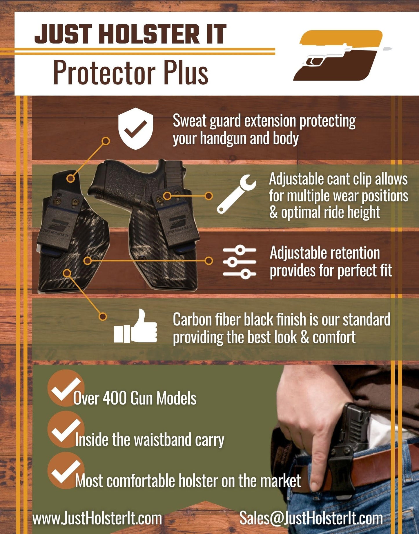 Breakout 2.0 IWB Holster: Patented Rapid-Draw Channel - Zero-Second Presentation in Close Quarters - Ultra-Slim Kydex Design