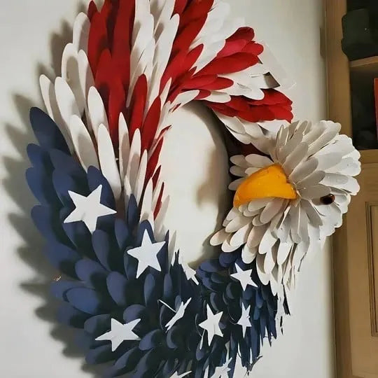 🔥Handmade U.S Eagle 250th Anniversary Patriotic Wreath💖BUY 2 FREE SHIPPING ONLY TODAY !