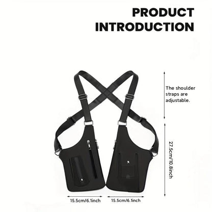 Adjustable Underarm Shoulder Bag for Men and Women - Anti-theft Hidden Storage for Cell Phones and Other Hunting and Outdoor Gear, Premium Leather. Crossbody Fanny Pack Lightweight Pockets