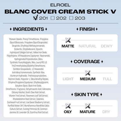 🔥Final 4 Hours 💥BUY 1 GET 1 FREE💥EACH ONLY $7.99💥⏰💕🌟Cream Stick V White Korean Color-Changing Foundation Stick with Volufiline