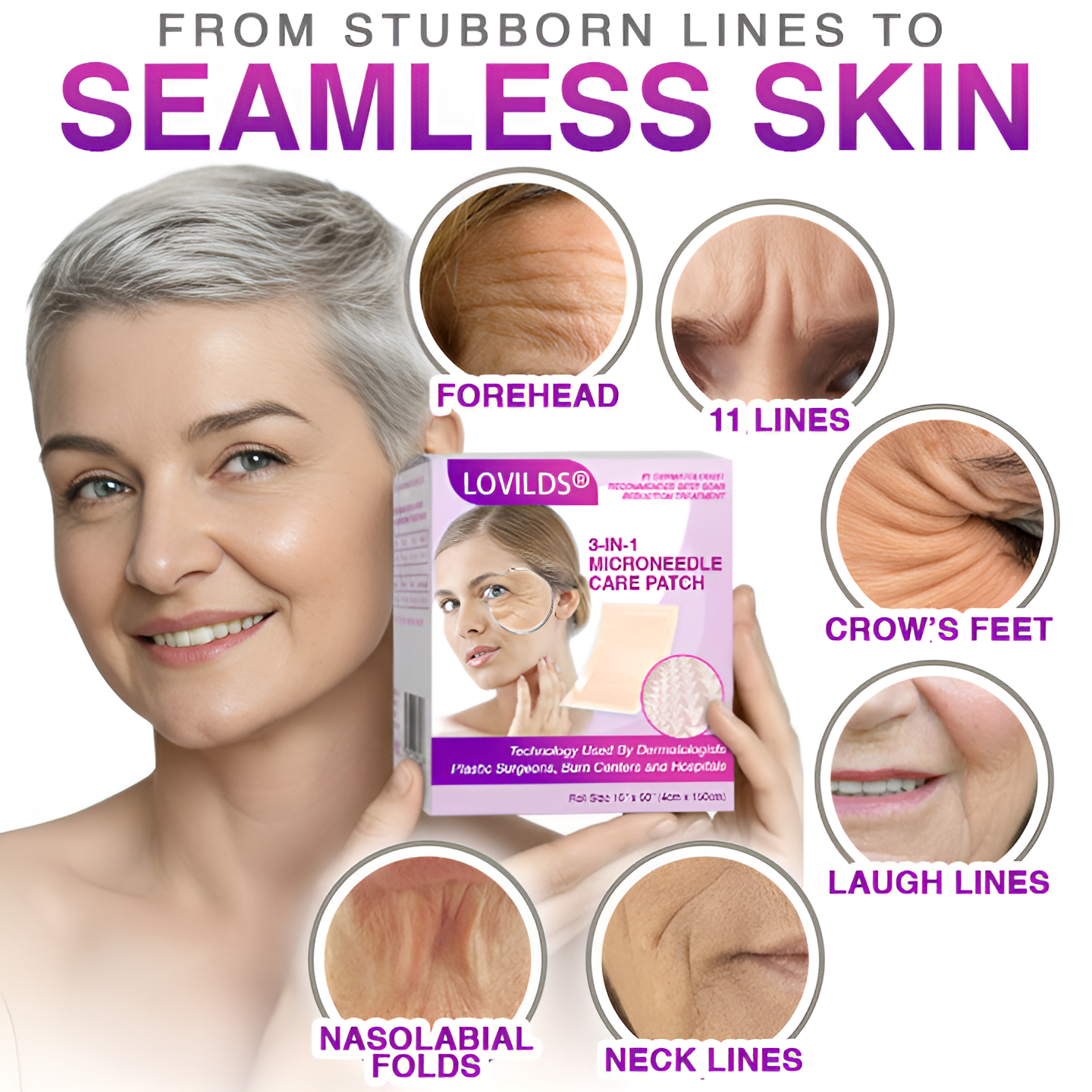 LOVILDS® 3-in-1 Microneedle Anti-Aging Patch