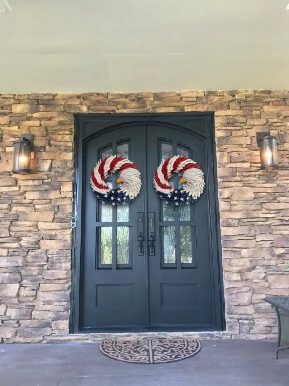 🔥Handmade U.S Eagle 250th Anniversary Patriotic Wreath💖BUY 2 FREE SHIPPING ONLY TODAY !