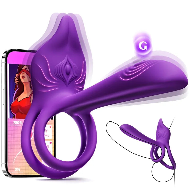 🎁LOVILDS™ Enchanted Girl Luxe Smart Vibrating Ring – App-Controlled Pleasure for Couples 💫