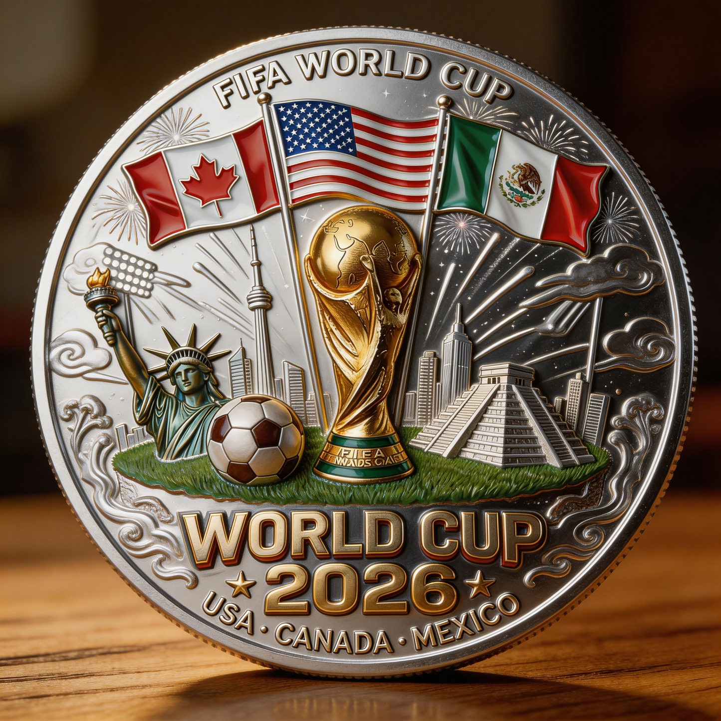 🚀Flash Sale 60% OFF ⚽ World Cup 2026 Commemorative Coin – United by the Game 🌍